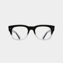 An image of the 0772 Square Opticals in Grad Black frame frontal view with arms open