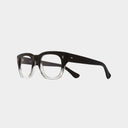 An image of the 0772 Square Opticals in Grad Black frame side view with arms open
