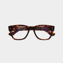 An image of the 0772 Square Opticals in Matt Dark Turtle frame frontal view with arms closed