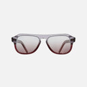 An image of the 0822V2 Aviator Sunglasses in Reverse Grad Sherry frame frontal view with arms open