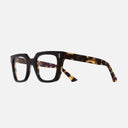 An image of the 1305 Square Opticals in Black on Camo frame side view with arms open