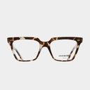 An image of the 1346 Cat Eye Opticals in Jet Engine Grey frame frontal view with arms open