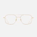 An image of the 0003 Aviator Opticals in 18K Gold frame frontal view with arms open