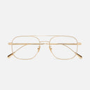 An image of the 0003 Aviator Opticals in 18K Gold frame frontal view with arms closed