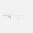 An image of the 0004 Aviator Opticals in Rhodium frame side view with arms open