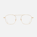 An image of the 0004 Aviator Opticals in 18K Gold frame frontal view with arms open