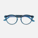 An image of the 1378 Blue Light Filter Round Opticals in Deep Teal frame frontal view with arms closed