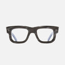 An image of the 1402 Square Opticals in Obsidian frame frontal view with arms open