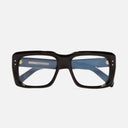 An image of the 1418 Rectangle Opticals Limited Edition in Black and 24K Gold frame frontal view with arms closed