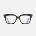 An image of the 9347 Square Opticals in Obsidian frame frontal view with arms open