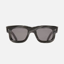 An image of the 1402 Square Sunglasses Obsidian frame frontal view with arms open