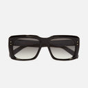 An image of the 1418 Rectangle Sunglasses Limited Edition in Black and 24K Gold frame frontal view with arms closed
