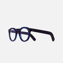 An image of the 0734V3 Round Opticals in Classic Navy Blue frame side view with arms open