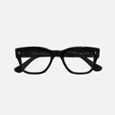 An image of the 0772 Square Opticals in Black frame frontal view with arms closed