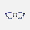 An image of the 1360 Square Opticals (Small) in Classic Navy Blue frame frontal view with arms open