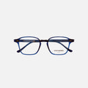 An image of the 1360 Square Opticals (Small) in Classic Navy Blue frame frontal view with arms closed