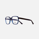 An image of the 1361 Square Opticals Classic Navy Blue frame Side view with arms open