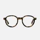 An image of the 1384 Round Opticals in Black on Camo frame frontal view with arms open