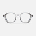 An image of the 1384 Round Opticals in Smoke Quartz frame frontal view with arms open