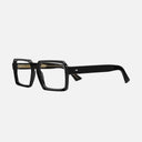 An image of the 1385 Square Opticals in Black frame side view with arms open