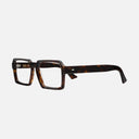 An image of the 1385 Square Opticals in Dark Turtle frame side view with arms open