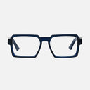An image of the 1385 Square Opticals in Classic Navy Blue frame frontal view with arms open