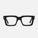 An image of the 1386 Optical Square Glasses Black frame frontal view with arms open