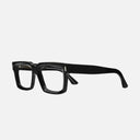 An image of the 1386 Optical Square Glasses Black frame side view with arms open
