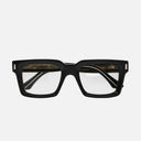 An image of the 1386 Optical Square Glasses Black frame frontal view with arms closed