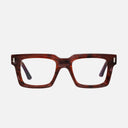 An image of the 1386 Optical Square Glasses Burgundy Marble frame frontal view with arms open