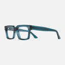 An image of the 1386 Optical Square Glasses Deep Teal frame side view with arms open