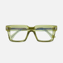 An image of the 1386 Optical Square Glasses Crystal Green frame frontal view with arms closed