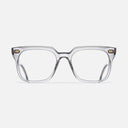 An image of the 1387 Optical Square Glasses Smoke Quartz frame frontal view with arms open