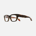 An image of the 1391 Optical Rectangle Glasses Brush Stroke frame side view with arms open