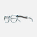 An image of the 1391 Optical Rectangle Glasses Homesick Blue frame side view with arms open