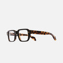 An image of the 1393 Optical Square Glasses Black on Camo frame side view with arms open