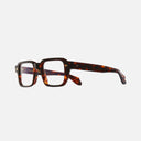 An image of the 1393 Optical Square Glasses Dark Turtle frame side view with arms open