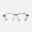 An image of the 1393 Optical Square Glasses Homesick Blue frame frontal view with arms open