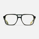 An image of the 1394 Optical Aviator Glasses (Small) Black and Horn frame frontal view with arms open