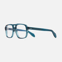 An image of the 1394 Optical Aviator Glasses (Small) Tribeca Teal frame side view with arms open