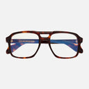 An image of the 1394 Optical Aviator Glasses (Small) Dark Turtle frame frontal view with arms closed