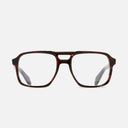 An image of the 1394 Optical Aviator Glasses (Small) Striped Brown Havana frame frontal view with arms open