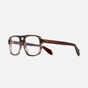 An image of the 1394 Optical Aviator Glasses (Small) Striped Brown Havana frame side view with arms open