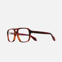 An image of the 1394 Optical Aviator Glasses  Nolita Havana  frame side view with arms open