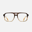 An image of the 1394 Optical Aviator Glasses Honeyburst Fade frame frontal view with arms open