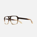 An image of the 1394 Optical Aviator Glasses Honeyburst Fade frame side view with arms open