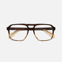 An image of the 1394 Optical Aviator Glasses Honeyburst Fade frame frontal view with arms closed