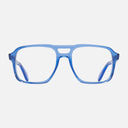 An image of the 1394 Optical Aviator Glasses Blue Crystal frame frontal view with arms open