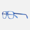 An image of the 1394 Optical Aviator Glasses Blue Crystal frame side view with arms open