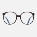 An image of the 1395 Optical Round Glasses (Small) Dark Grey frame frontal view with arms closed